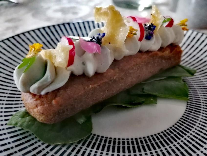 Lingot noix fromagétal, chantilly au bleu de tofu