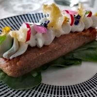 Lingot noix fromagétal, chantilly au bleu de tofu
